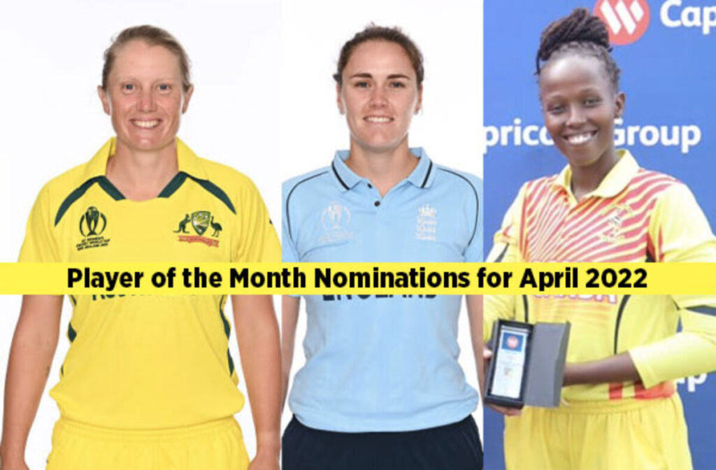 ICC Women’s Player of the Month for April 2022