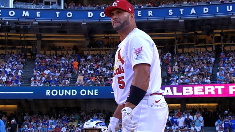 How did Albert Pujols do in the Home Run Derby?