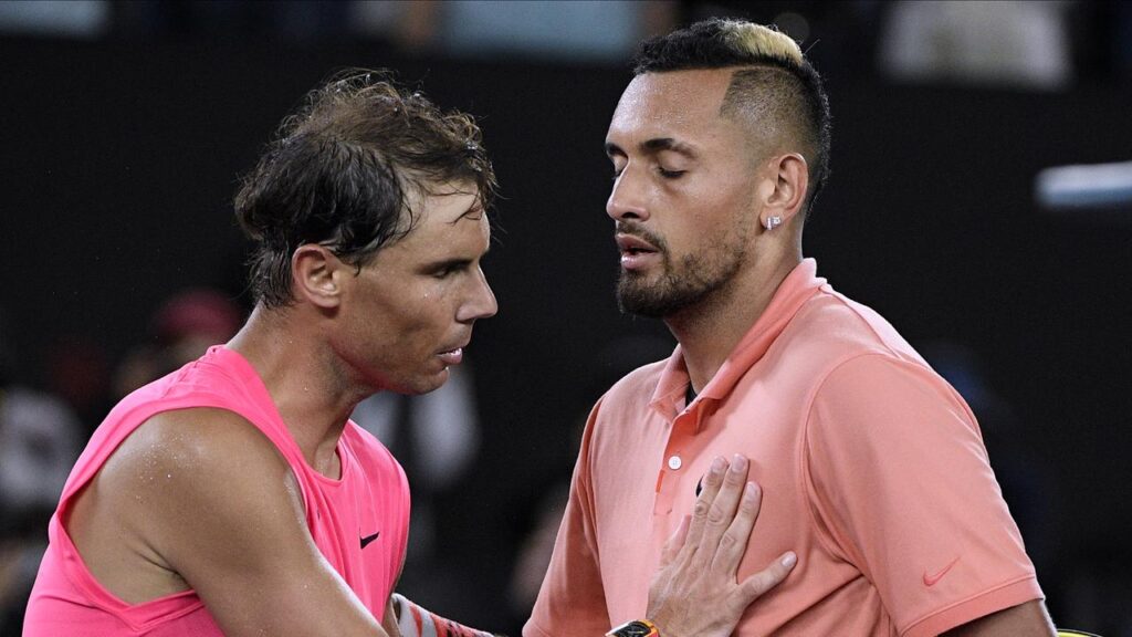 Nick Kyrgios and Rafael Nadal