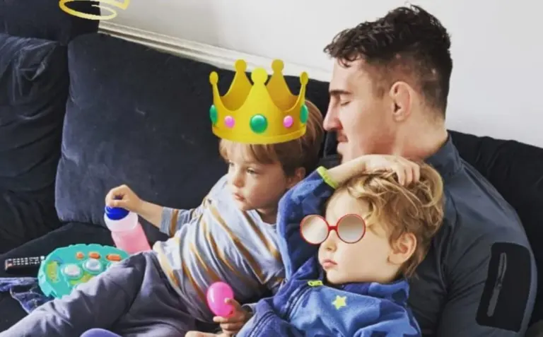 Tom Aspinall and his family