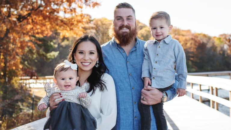 Mike Remmers and his family