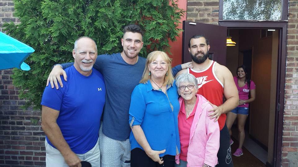 Travis Kelce and his family